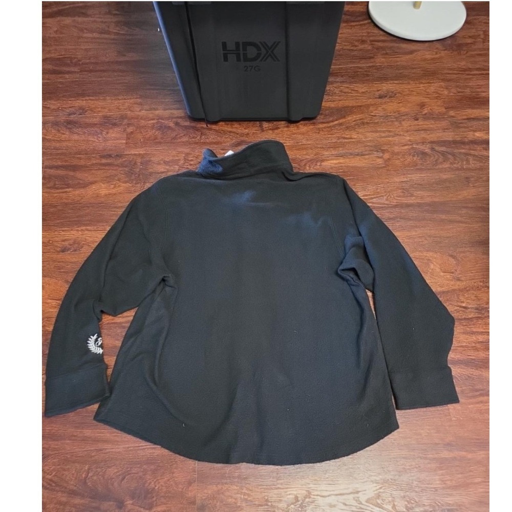NWT PINK Victoria's Secret Black Fleece Oversized Shacket Shirt Jacket L